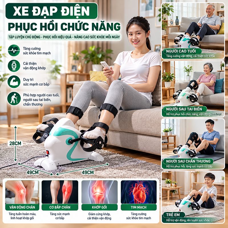 Phạm vi sử dụng xe đạp tập WE3